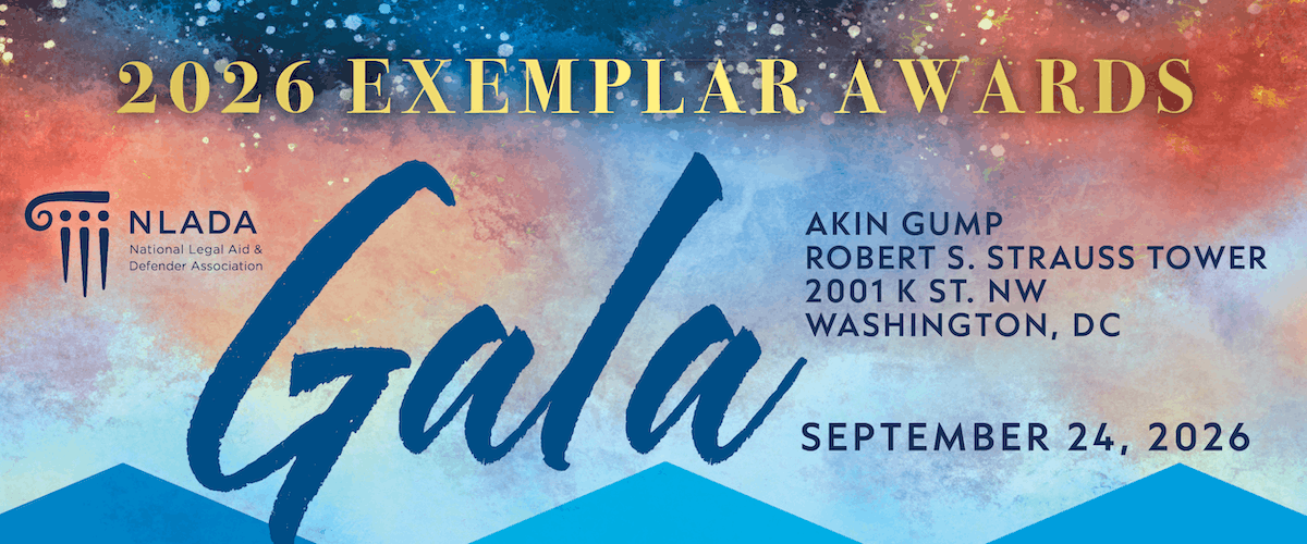 2026 NLADA Exemplar Awards Gala September 24
