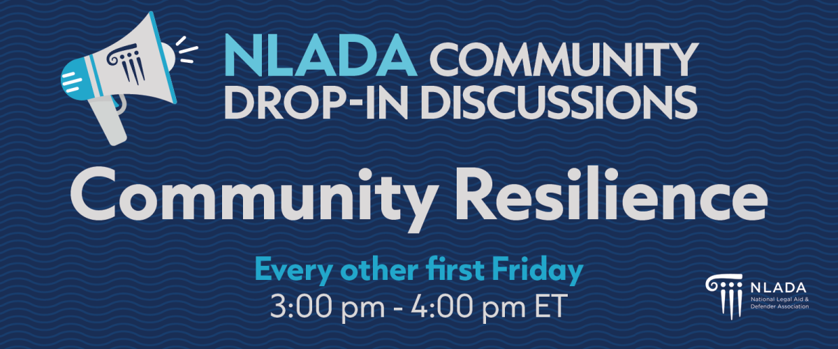 nlada drop-in discussion - community resilience