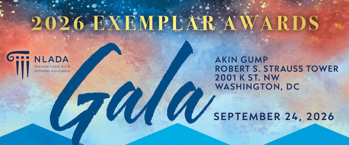 2026 NLADA Exemplar Awards Gala September 24 