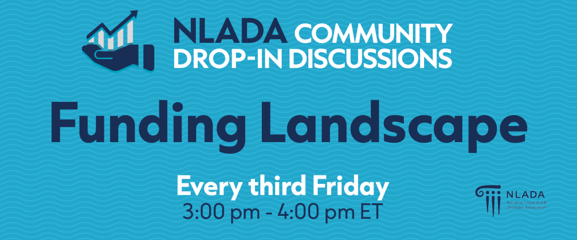 nlada community drop-in sessions - funding landscape - every third Friday 3-4pm et 